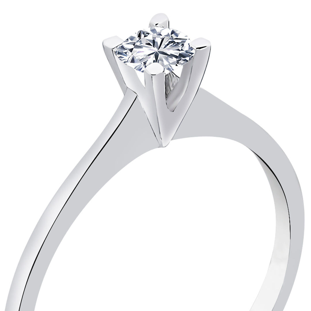 0.25 Karat EF SI Solitaire Diamond Ring