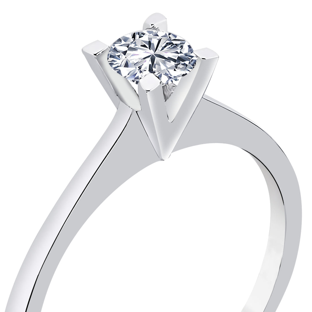 0.39 Karat EF SI Solitaire Diamond Ring