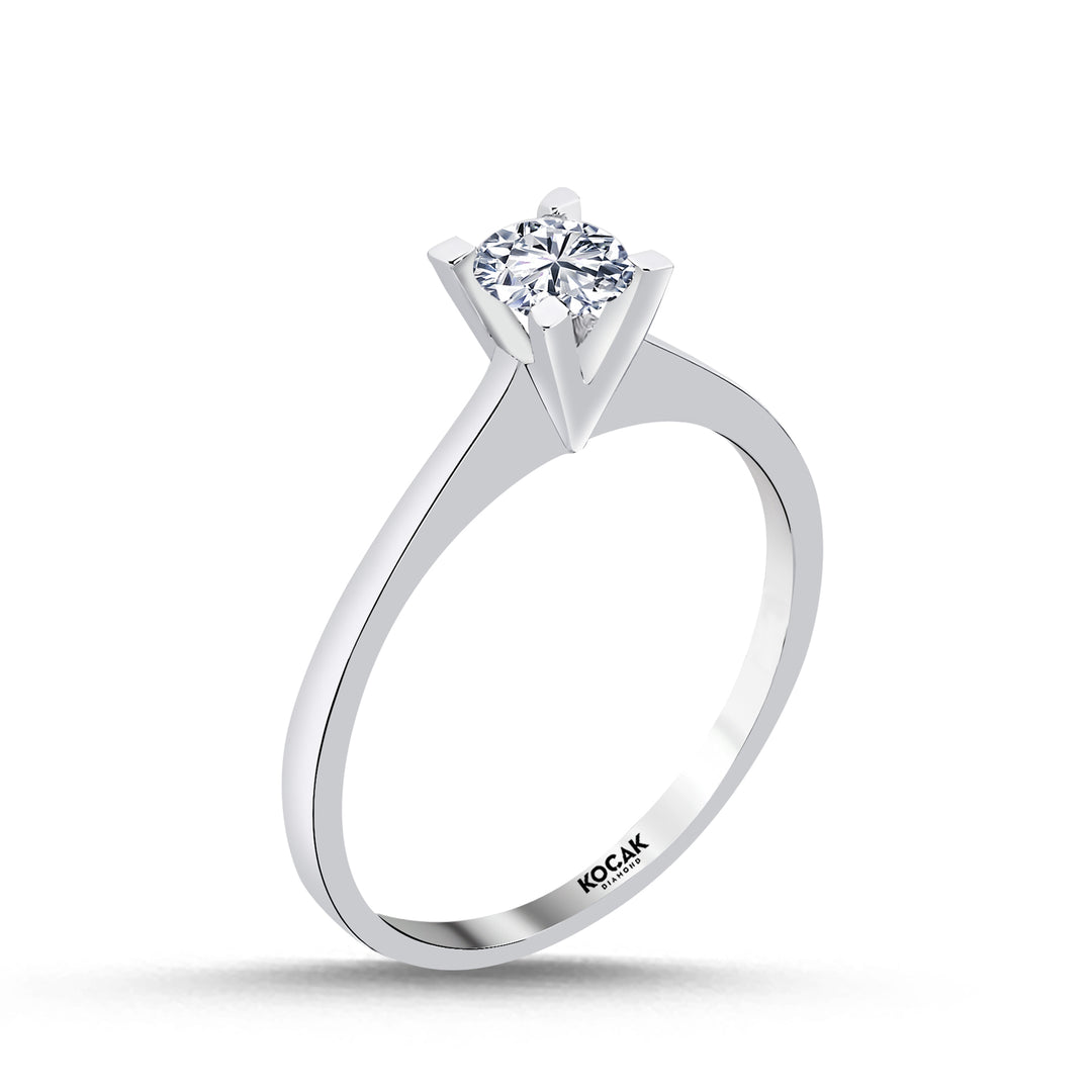 0.39 Karat EF SI Solitaire Diamond Ring