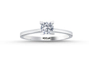 0.39 Karat EF SI Solitaire Diamond Ring