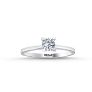 0.39 Karat EF SI Solitaire Diamond Ring