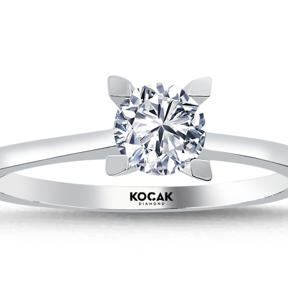 0.40 Karat EF SI Solitaire Diamond Ring