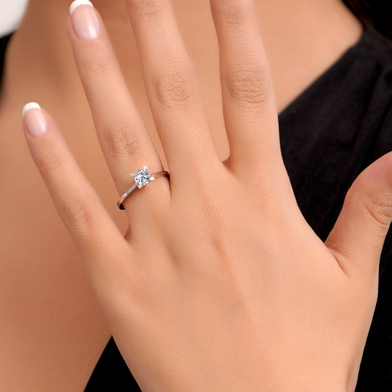 0.50 Karat GH SI Solitaire Diamond Ring