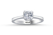 0.50 Karat EF SI Solitaire Diamond Ring