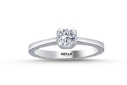0.40 Karat EF SI Solitaire Diamond Ring