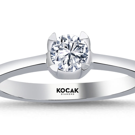 0.39 Karat EF SI Diamond Solitaire Ring