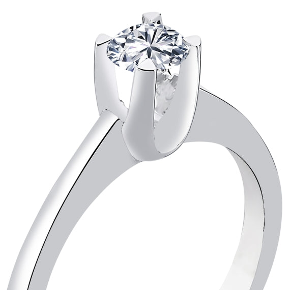 0.39 Karat EF SI Diamond Solitaire Ring