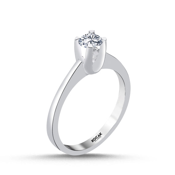 0.39 Karat EF SI Diamond Solitaire Ring