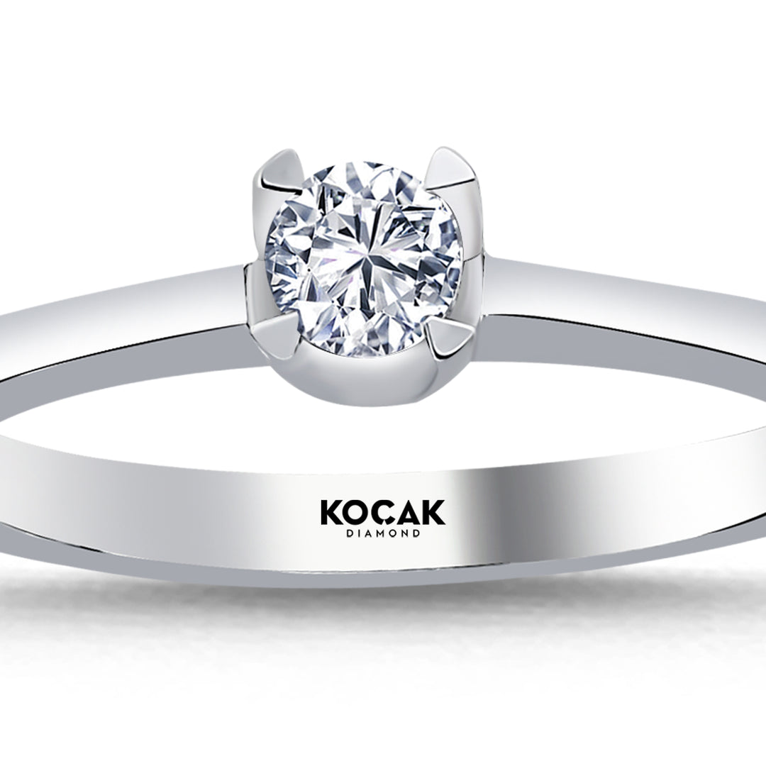 0.20 Karat EF SI Solitaire Diamond Ring