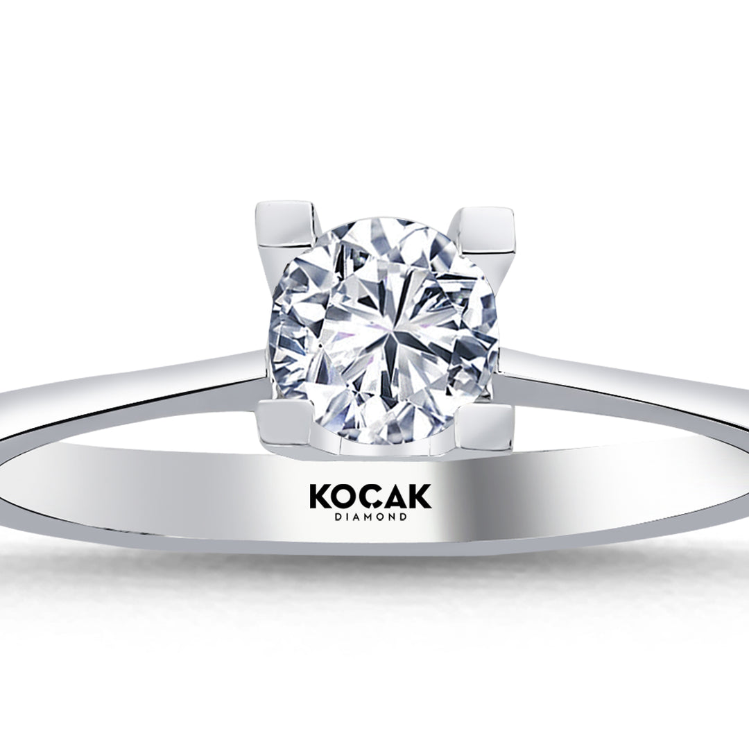 0.50 Karat EF SI Solitaire Diamond Ring