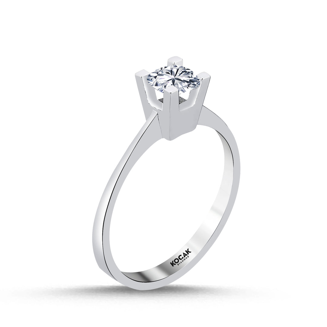 0.50 Karat EF SI Solitaire Diamond Ring