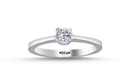 0.19 Karat EF SI Diamond Solitaire Ring