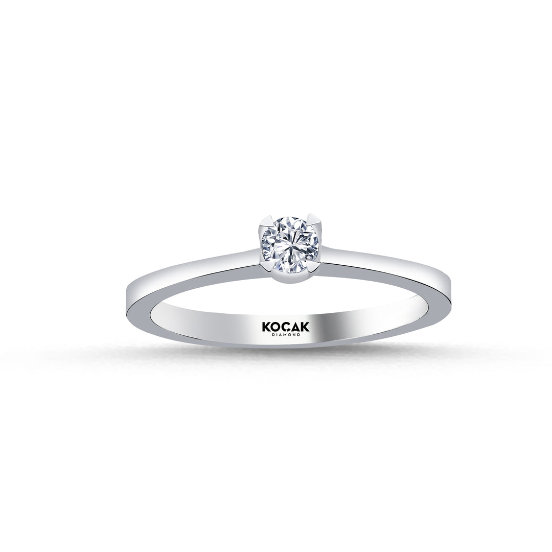 0.15 Karat EF SI Solitaire Diamond Ring