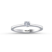 0.09 Karat EF SI Diamond Solitaire Ring