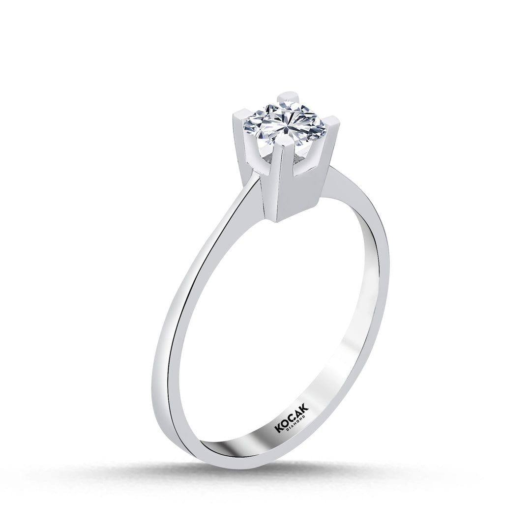 0.39 Karat EF SI Diamond Solitaire Ring