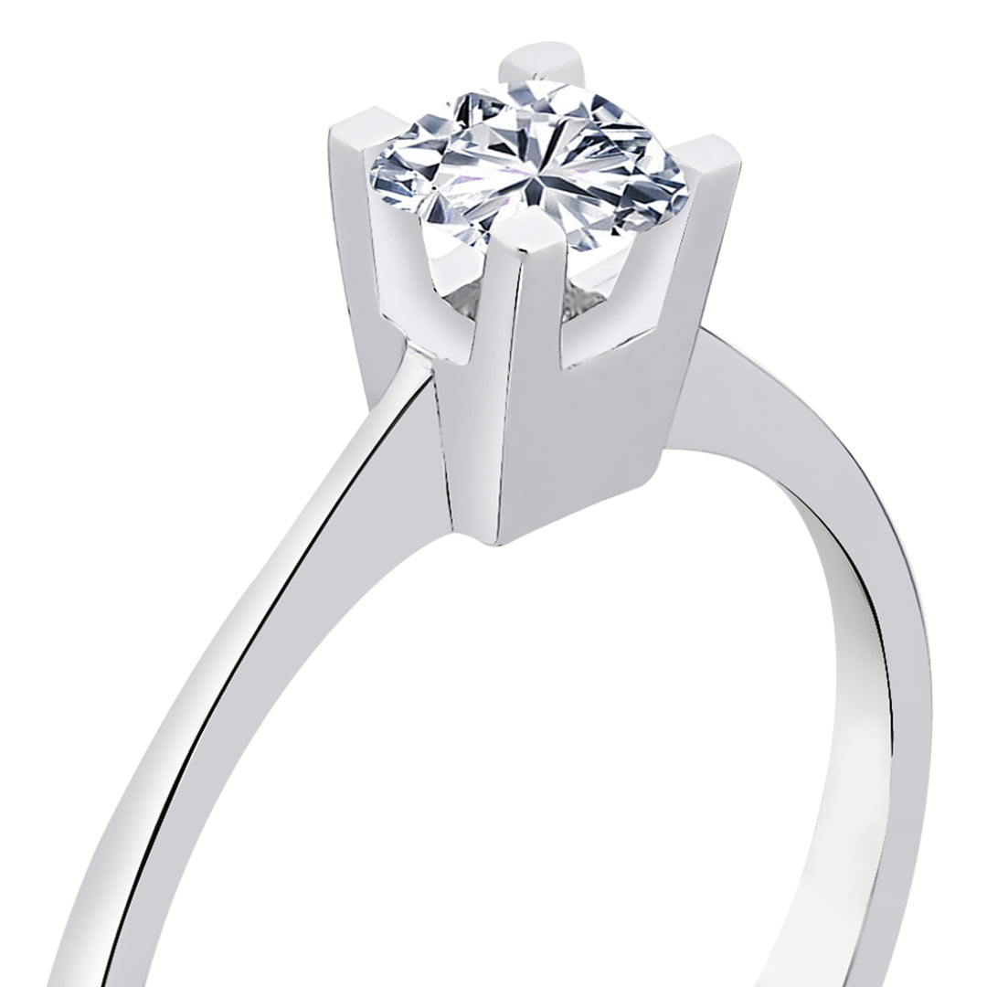 0.39 Karat EF SI Diamond Solitaire Ring