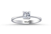 0.39 Karat EF SI Diamond Solitaire Ring