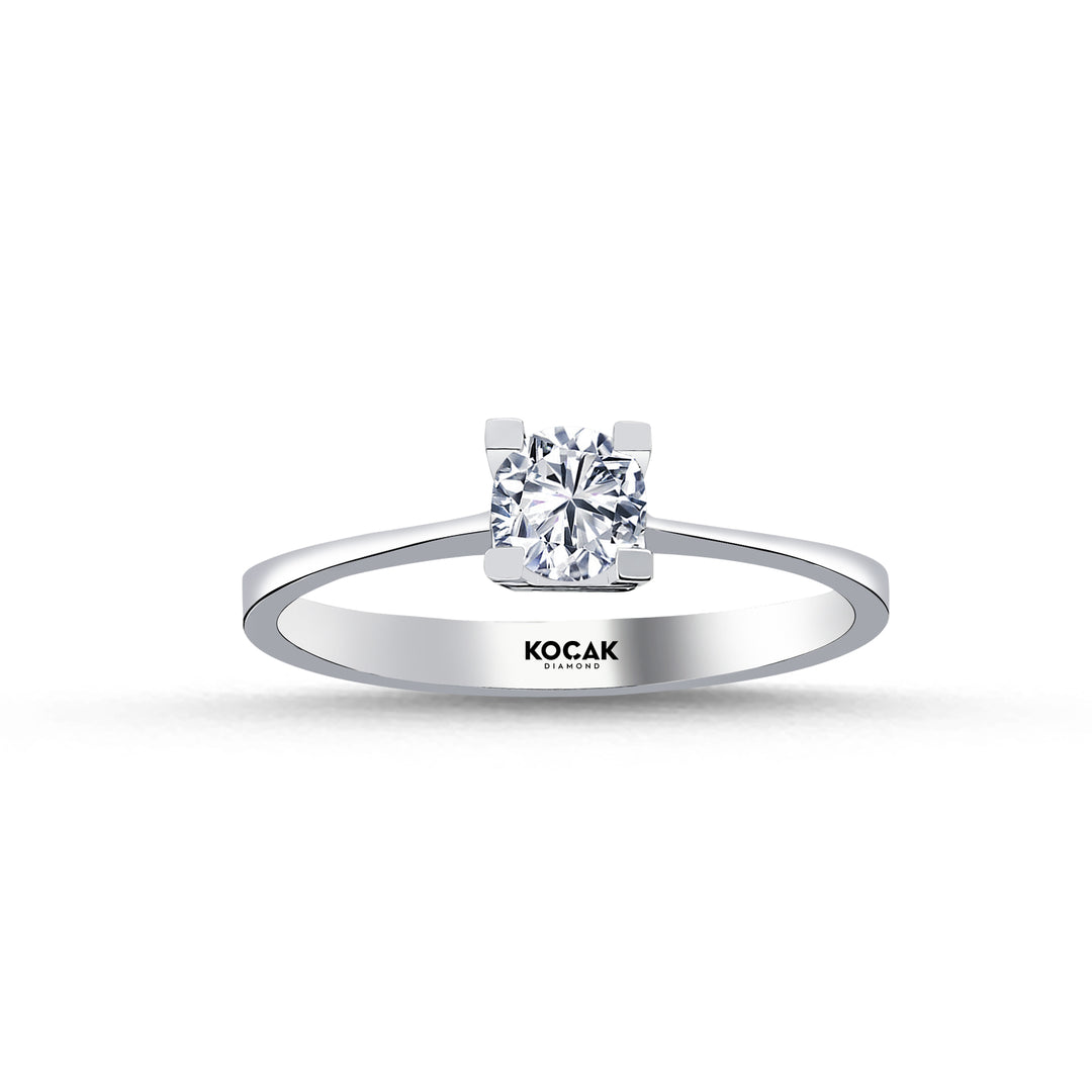 0.39 Karat EF SI Diamond Solitaire Ring
