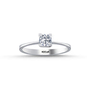 0.39 Karat EF SI Diamond Solitaire Ring