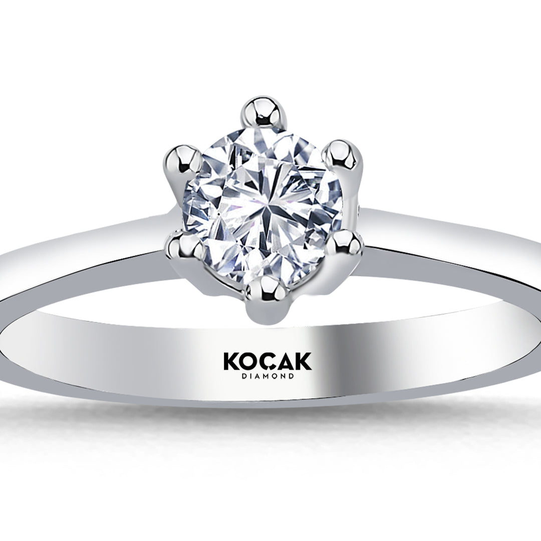 0.50 Karat EF SI Solitaire Diamond Ring