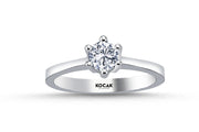 0.50 Karat EF SI Solitaire Diamond Ring