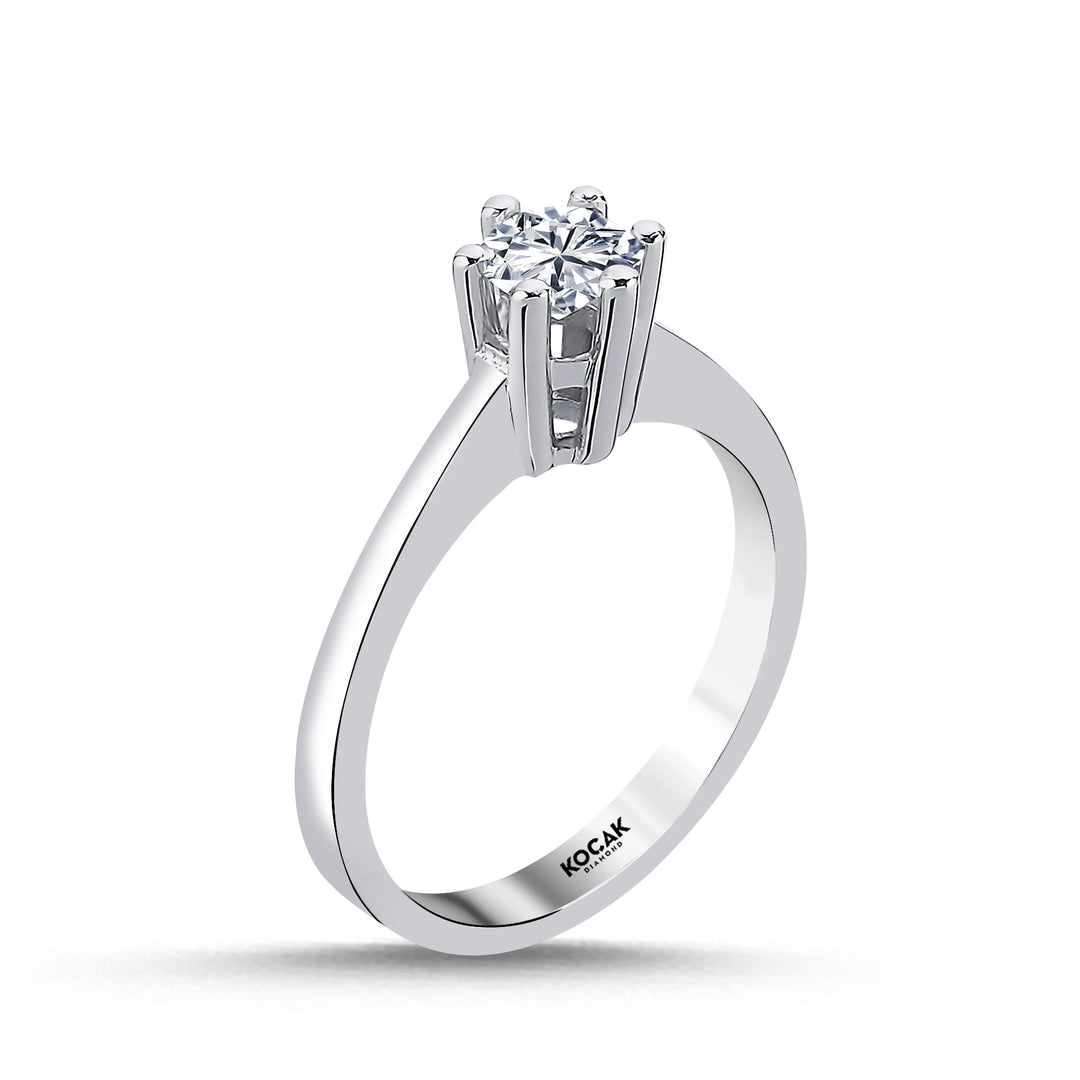 0.50 Karat EF SI Solitaire Diamond Ring