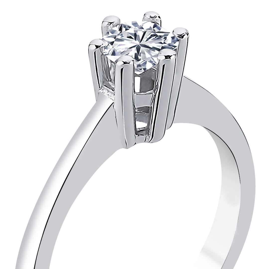 0.50 Karat EF SI Solitaire Diamond Ring
