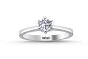 0.40 Karat EF SI Solitaire Diamond Ring