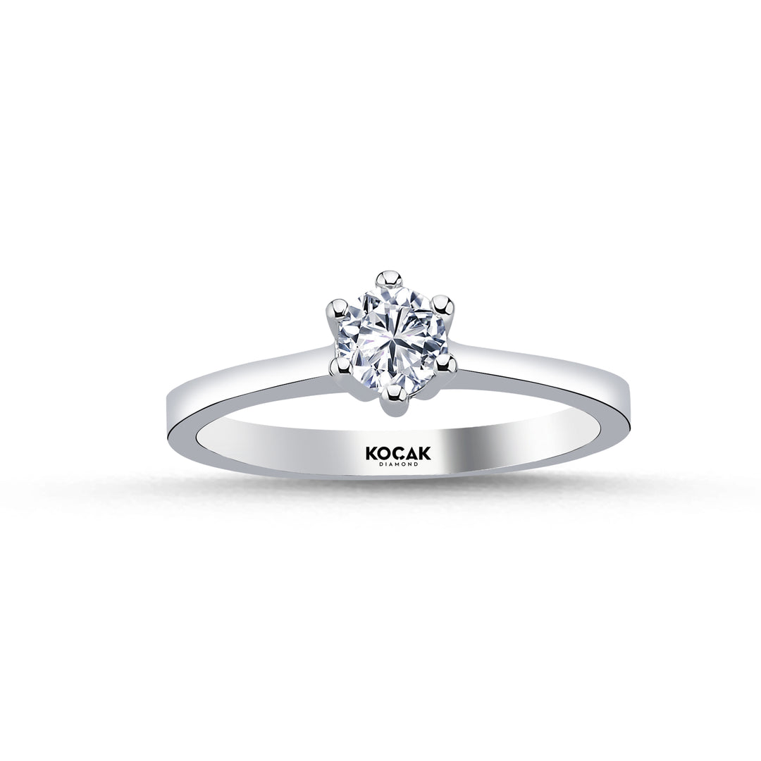 0.39 Karat EF SI Diamond Solitaire Ring