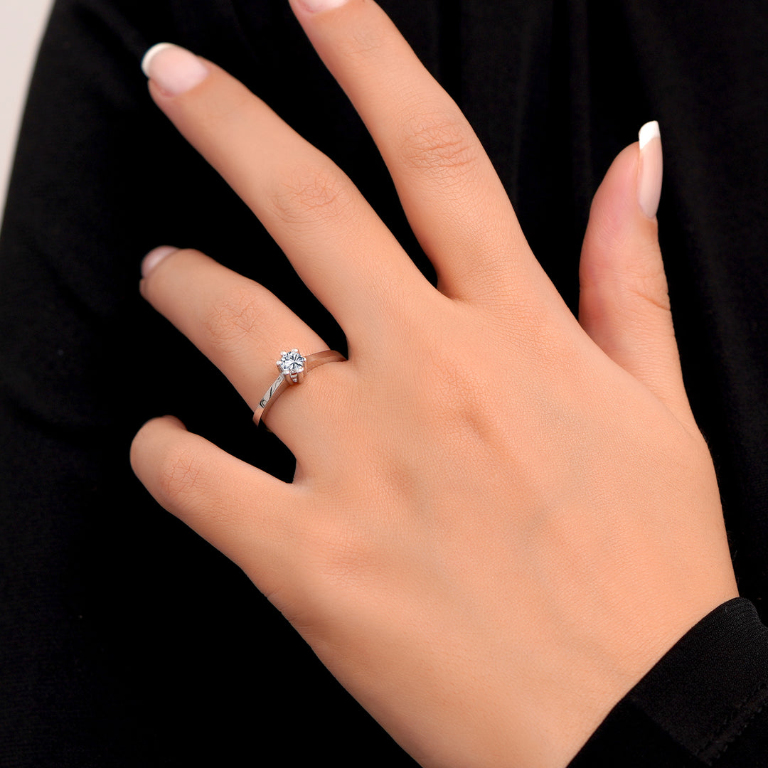 0.25 Karat EF SI Solitaire Diamond Ring