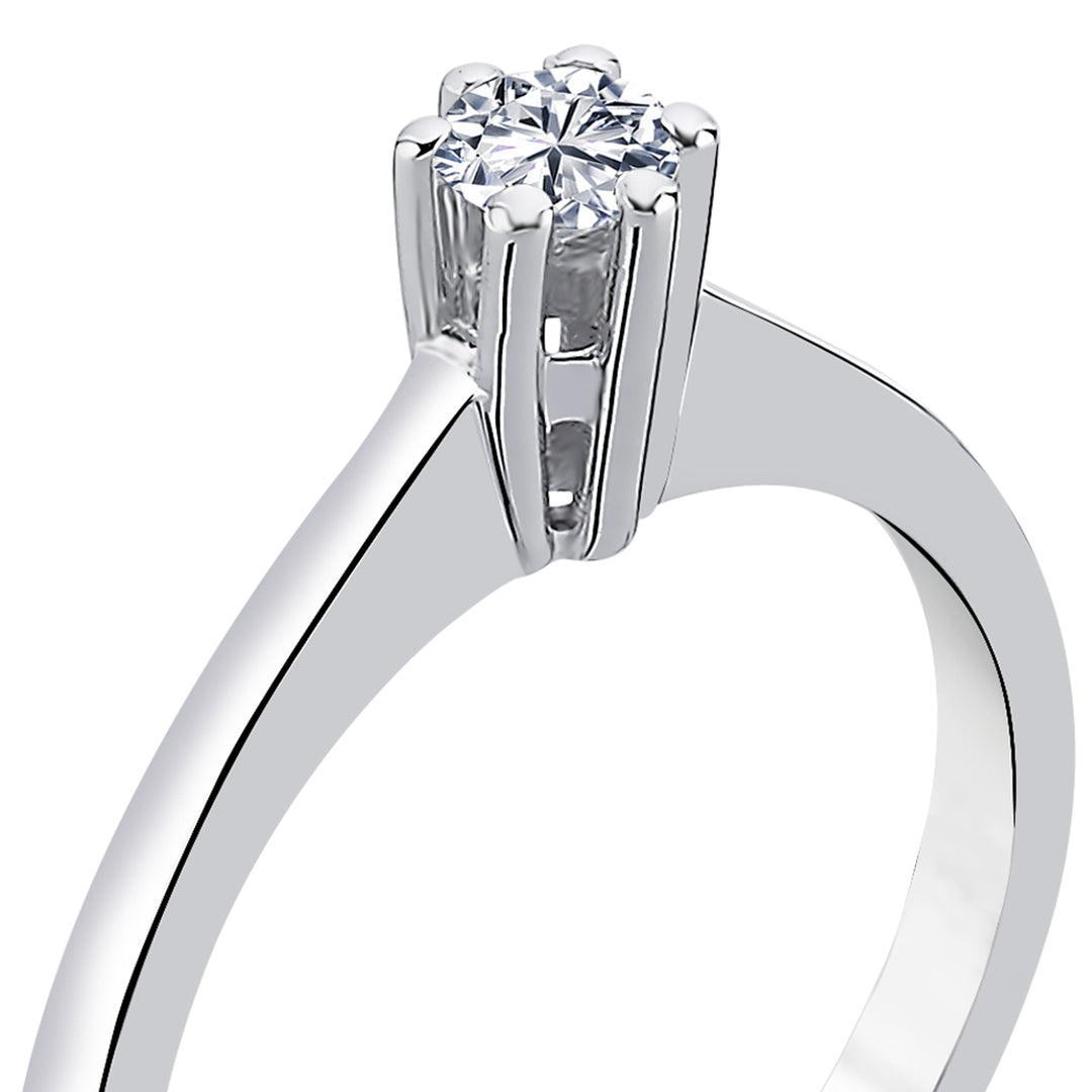 0.20 Karat EF SI Solitaire Diamond Ring