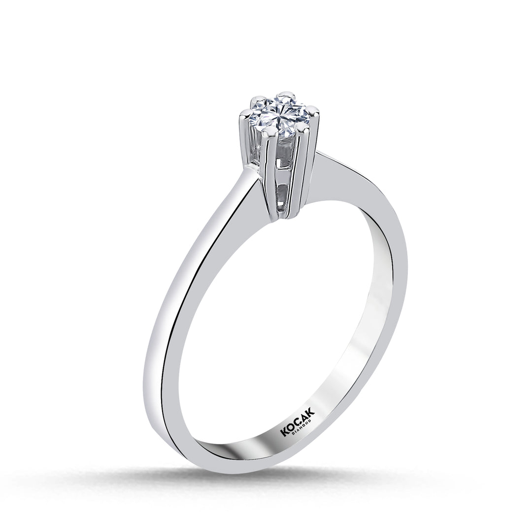 0.20 Karat EF SI Solitaire Diamond Ring