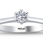 Load image into Gallery viewer, 0.19 Karat EF SI Diamond Solitaire Ring