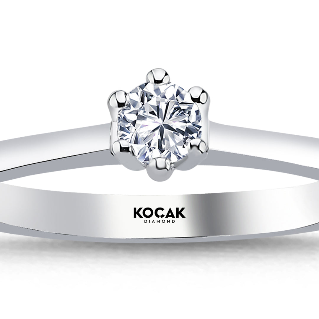 0.19 Karat EF SI Diamond Solitaire Ring