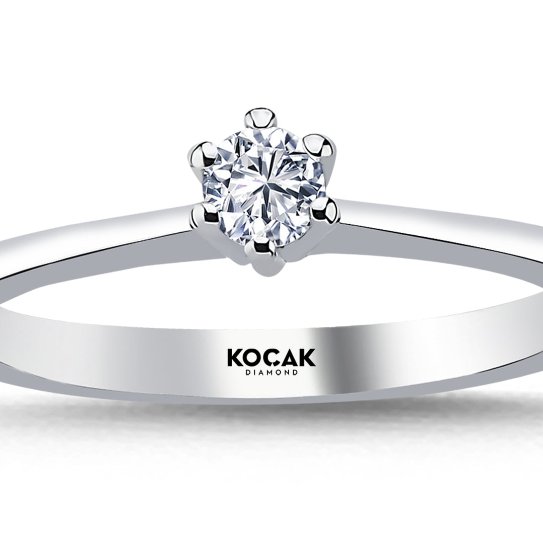 0.15 Karat EF SI Solitaire Diamond Ring