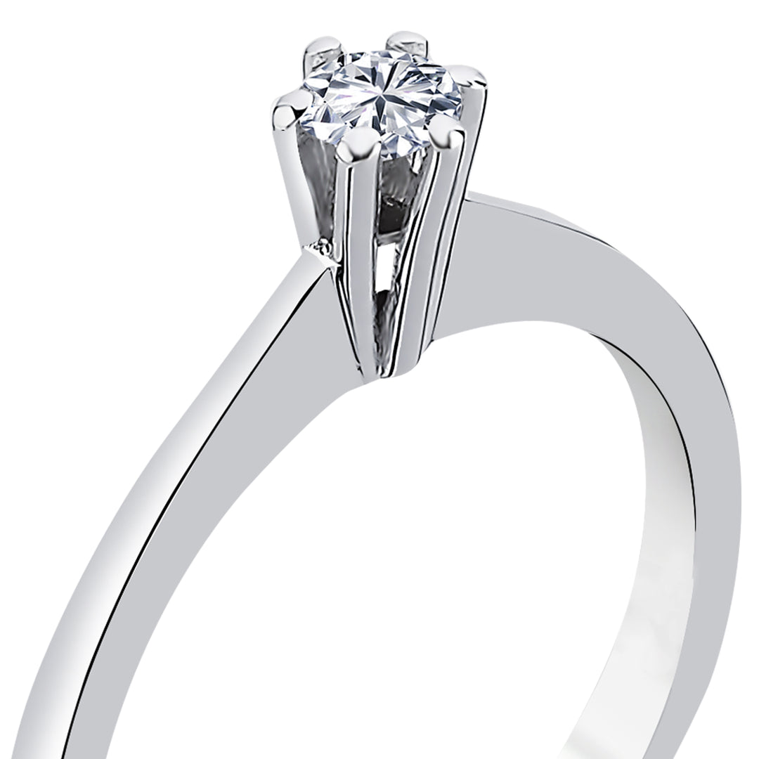 0.15 Karat EF SI Solitaire Diamond Ring