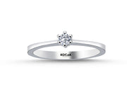 0.10 Karat EF SI Solitaire Diamond Ring