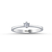 0.09 Karat EF SI Diamond Solitaire Ring
