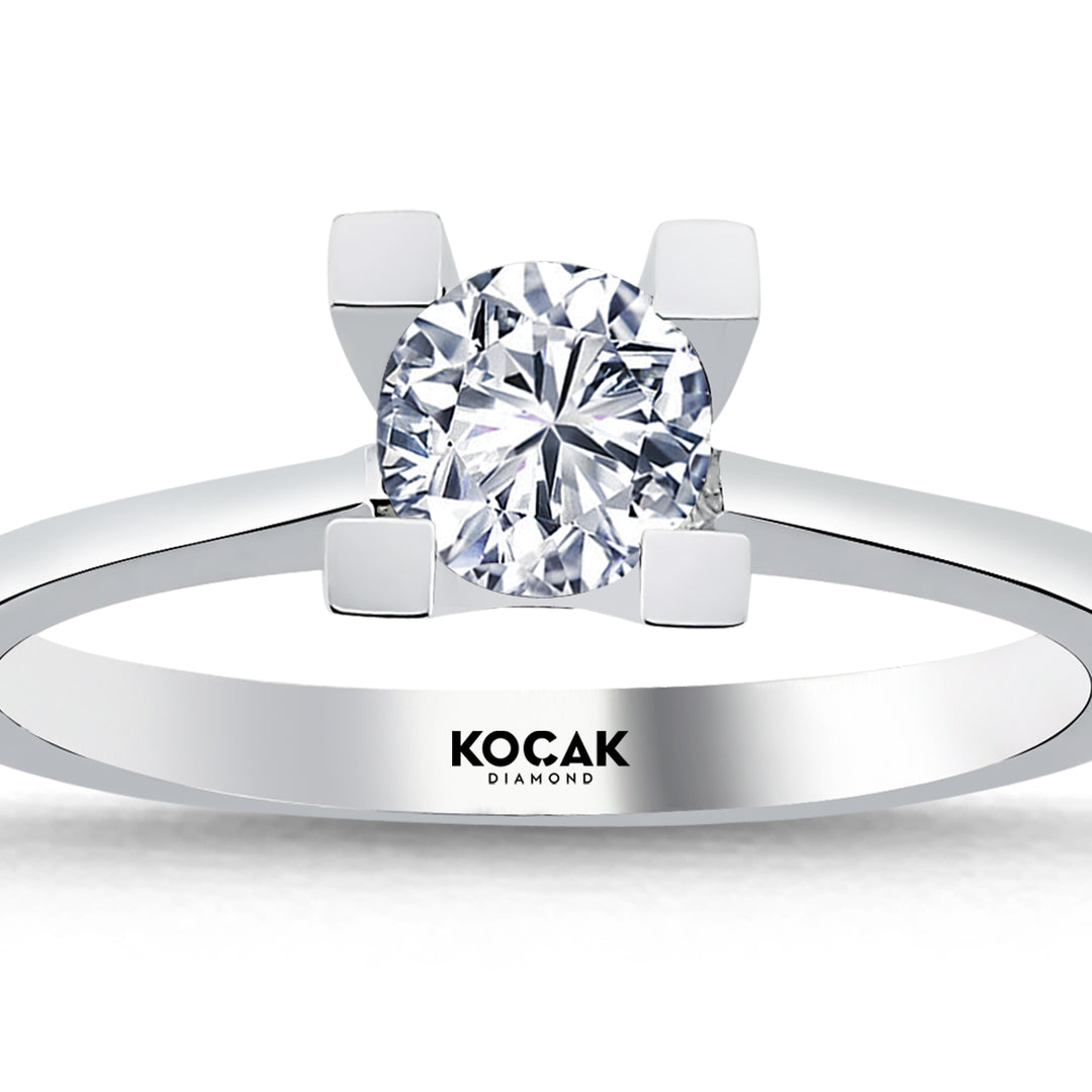 0.50 Karat EF SI Solitaire Diamond Ring