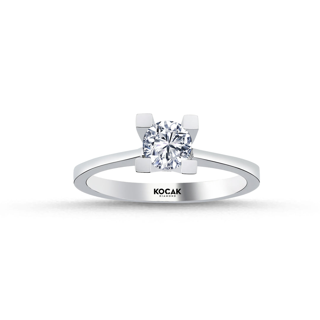 0.50 Karat EF SI Solitaire Diamond Ring