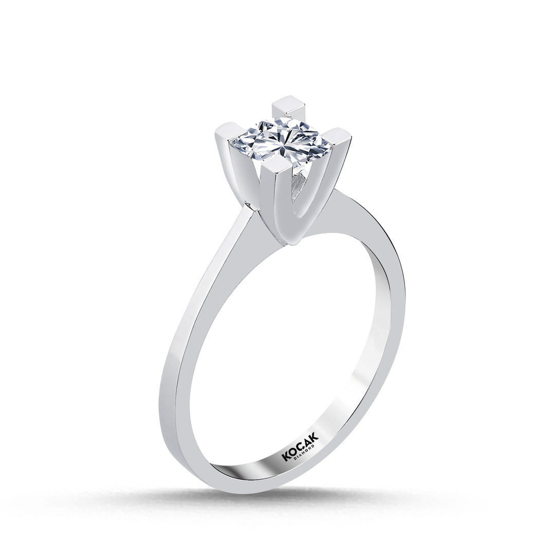 0.50 Karat EF SI Solitaire Diamond Ring