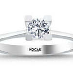 Load image into Gallery viewer, 0.30 Karat EF SI Diamond Solitaire Ring