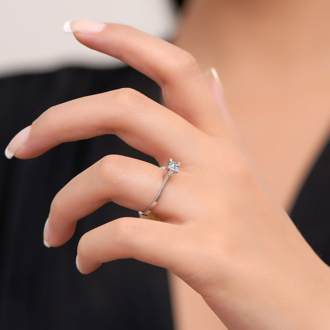 0.25 Karat EF SI Solitaire Diamond Ring