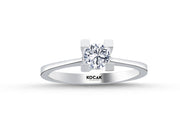 0.39 Karat EF SI Diamond Solitaire Ring