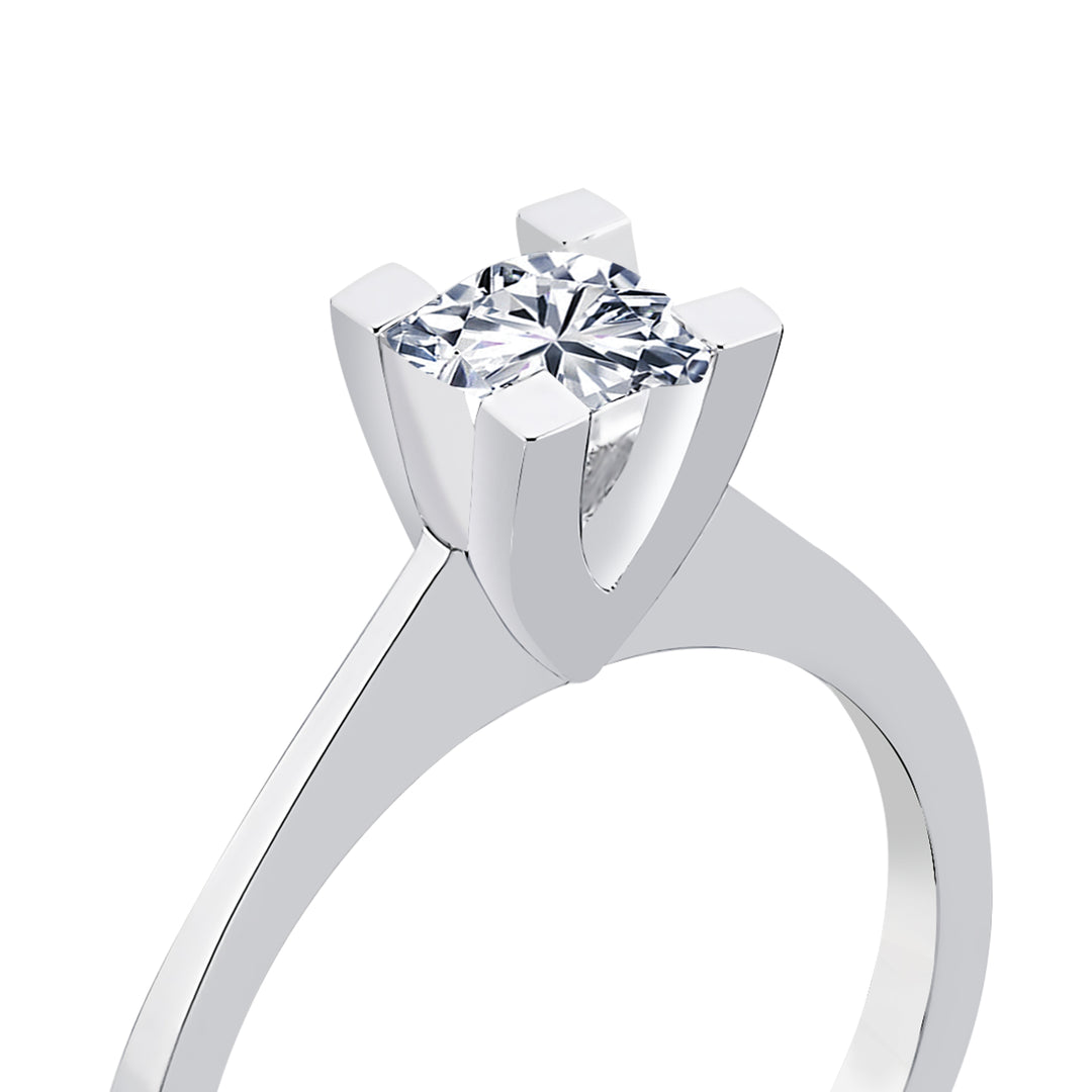 0.39 Karat EF SI Diamond Solitaire Ring