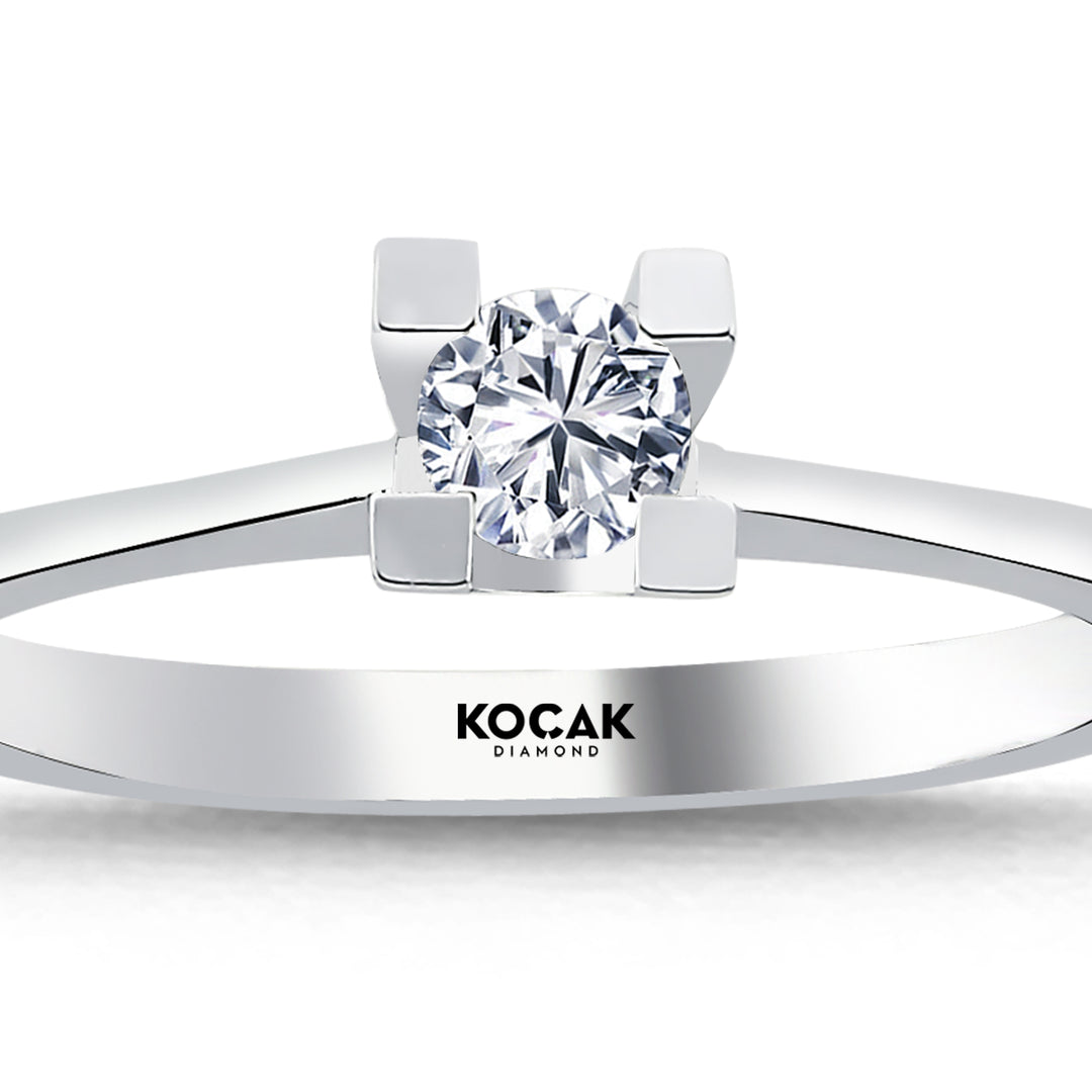 0.20 Karat EF SI Solitaire Diamond Ring