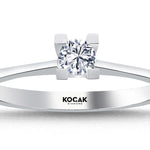 Load image into Gallery viewer, 0.15 Karat EF SI Solitaire Diamond Ring