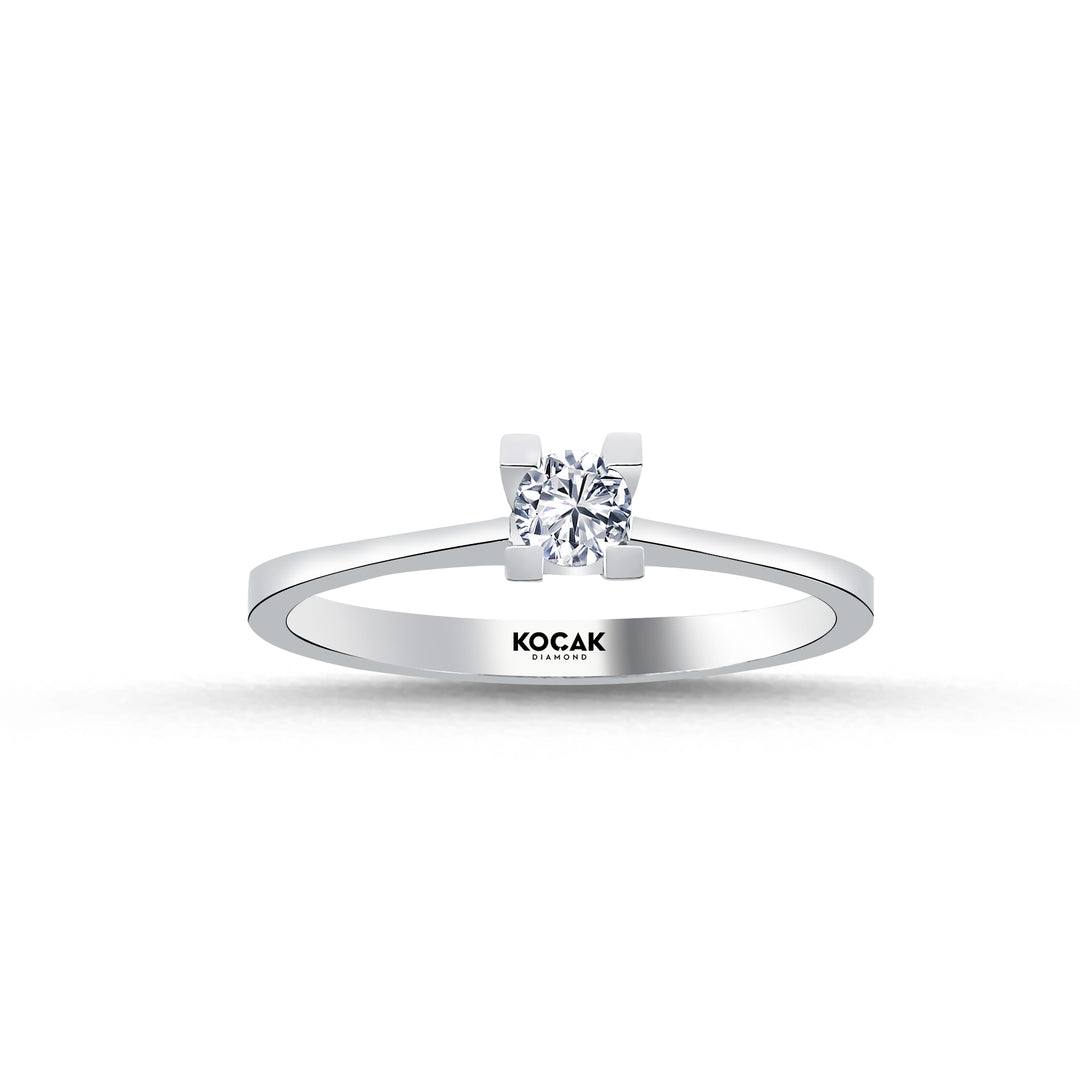 0.15 Karat EF SI Solitaire Diamond Ring