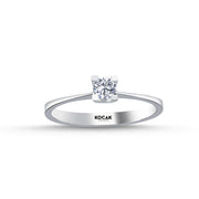 0.19 Karat EF SI Diamond Solitaire Ring