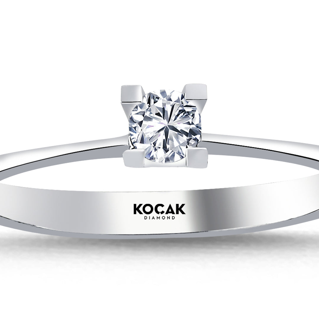 0.15 Karat EF SI Solitaire Diamond Ring